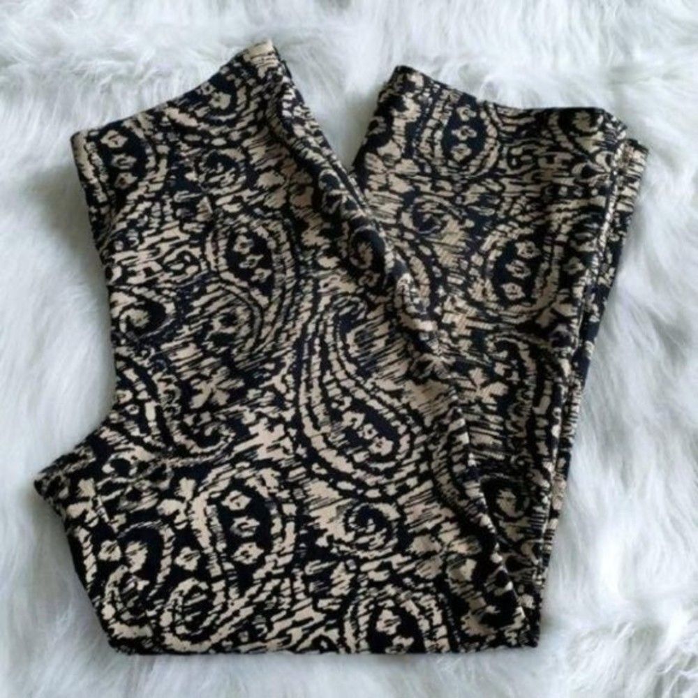 Harold's paisley ankle cropped pants size 4